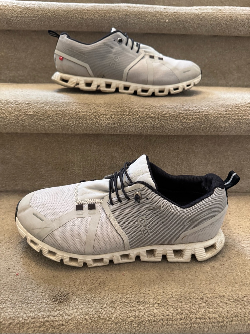 On Running Men’s Cloud Athletic Shoes in Light Gray and Black